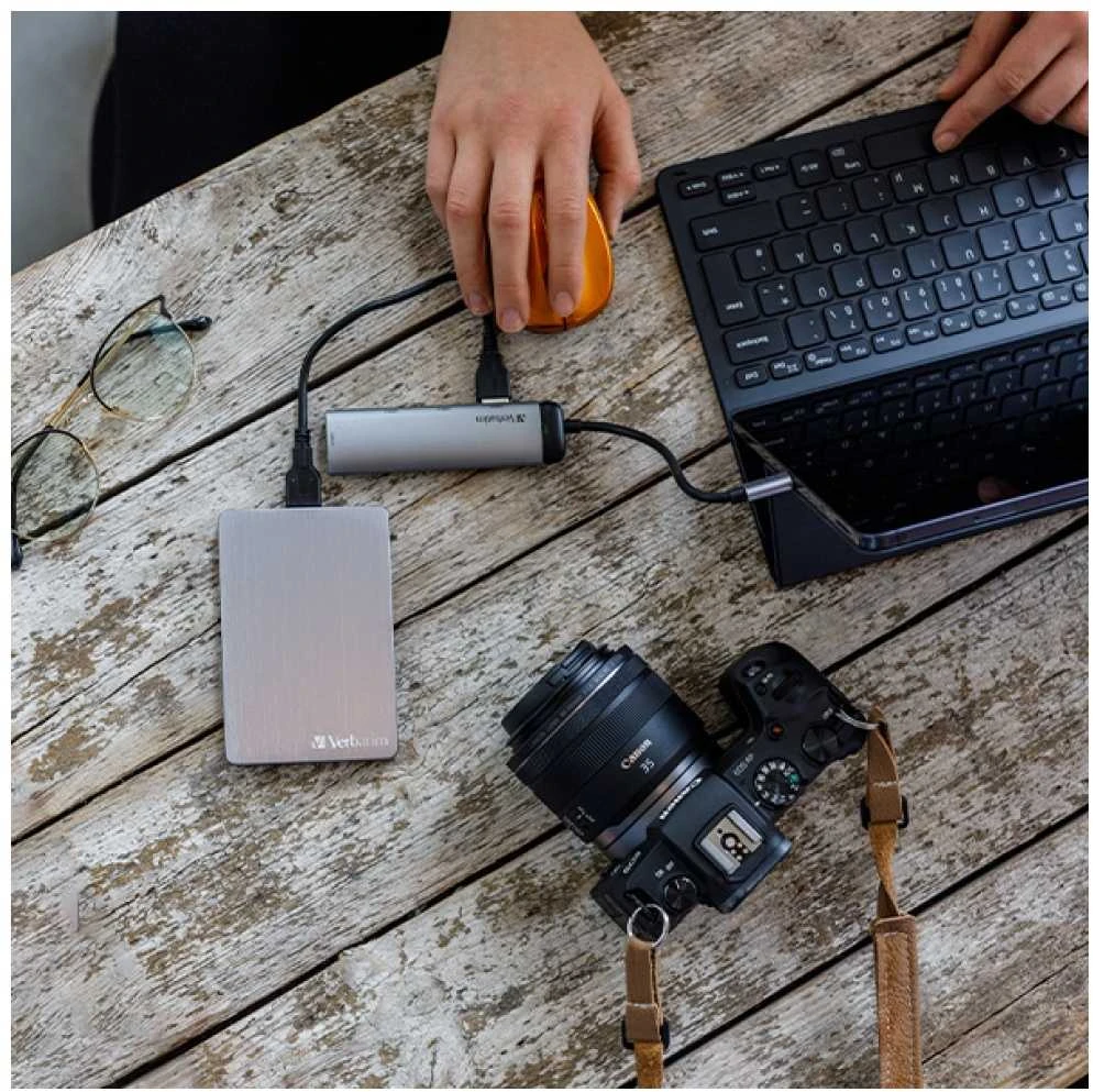 Verbatim Adapteris Hub USB-C - 4xUSB-A 3.2 pilkos spalvos 49147