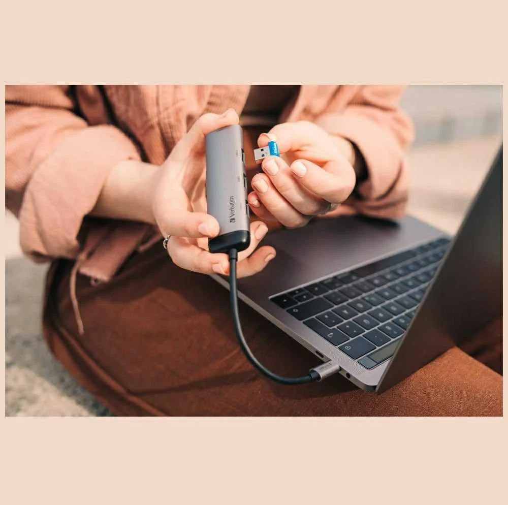 Verbatim Adapteris Hub USB-C - 4xUSB-A 3.2 pilkos spalvos 49147