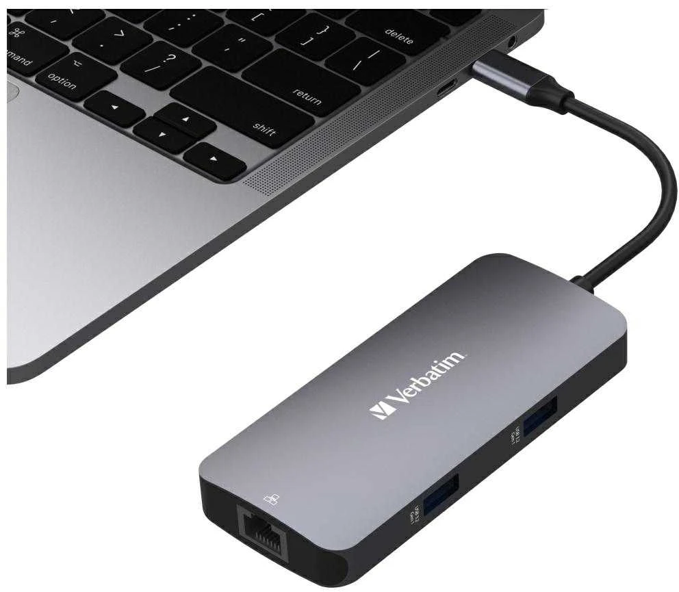 Verbatim Adapteris Hub USB-C – HDMI/USB-C /Eternet/2xUSB-A 3.0 pilkos spalvos 32150