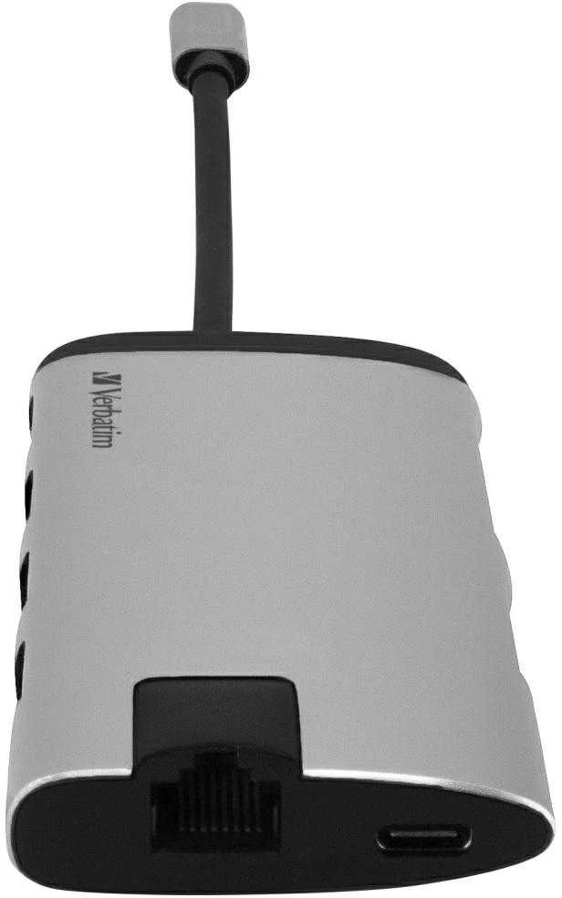 Verbatim 49142 sąsajos šakotuvas USB 3.2 Gen 1 (3.1 Gen 1) Type-C 1000 Mbit/ai Juoda, Sidabras