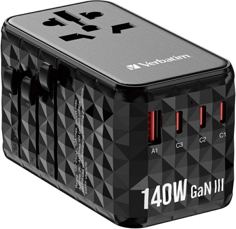 Verbatim kelioninis adapteris su 4 USB prievadais