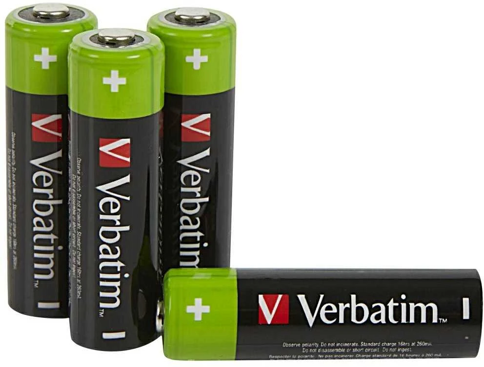 Verbatim Įkraunamos baterijos NiMH AA 2500mAh Premium HR6 4 vnt. juodos 49517