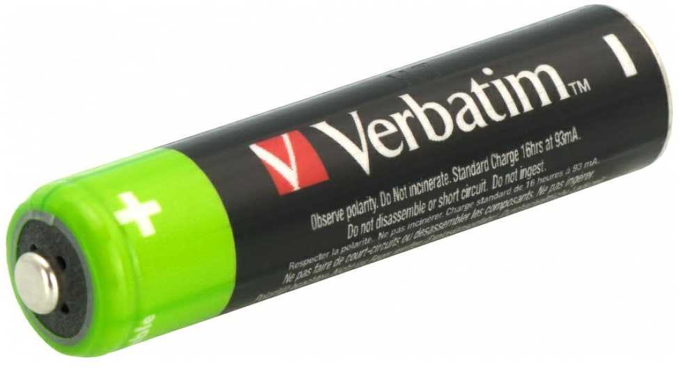 Verbatim Baterija NiMH AAA 950mAh Premium HR03 4pcs juodas 49514