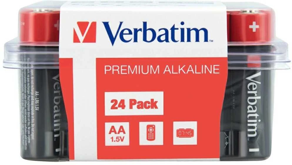 Šarminės baterijos AA Verbatim LR6 24 vnt. 49505