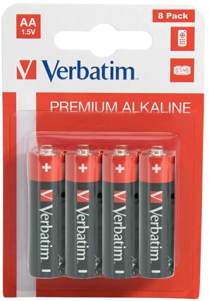 Verbatim šarminės baterijos AA LR6 8 vnt. 49503