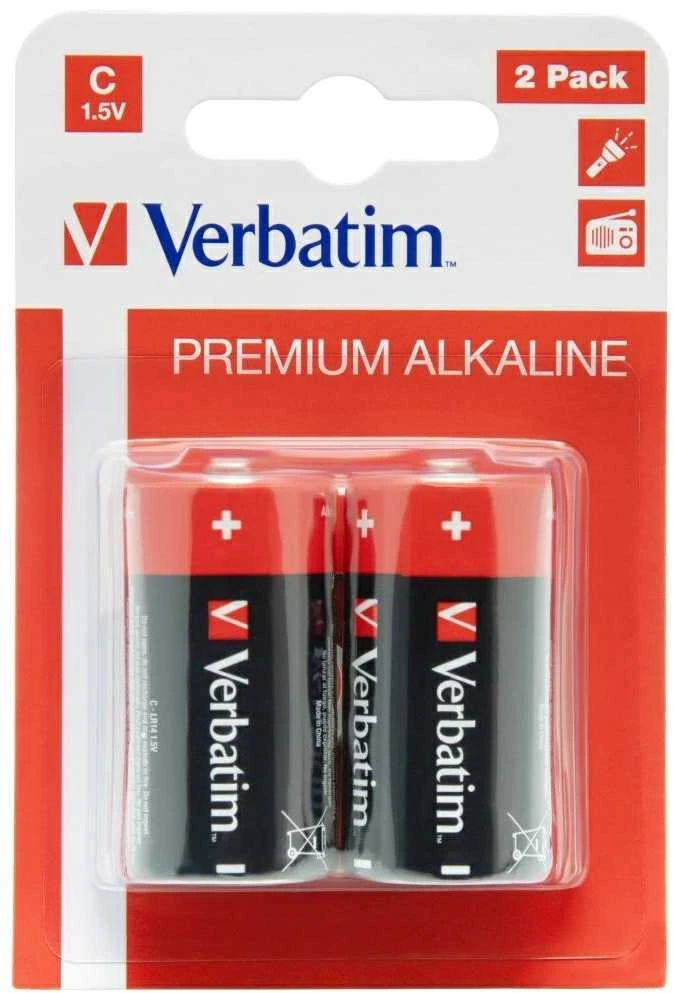 Verbatim Alkaline Baterija C LR14 2pcs juodas 49922