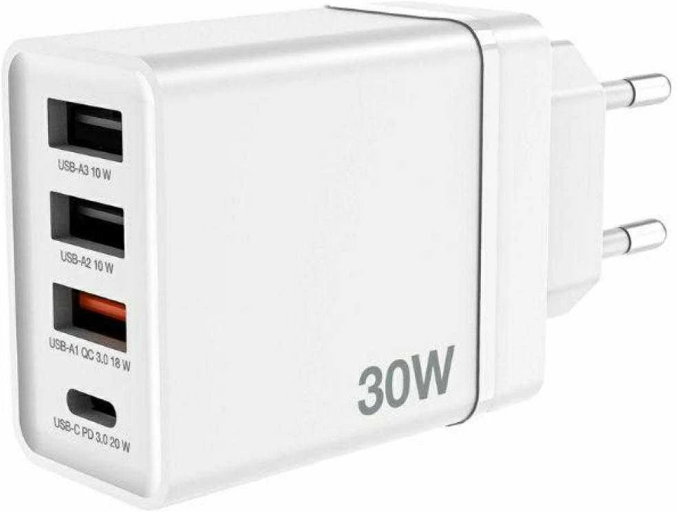 Verbatim 30W įkroviklis su keturiomis USB jungtimis