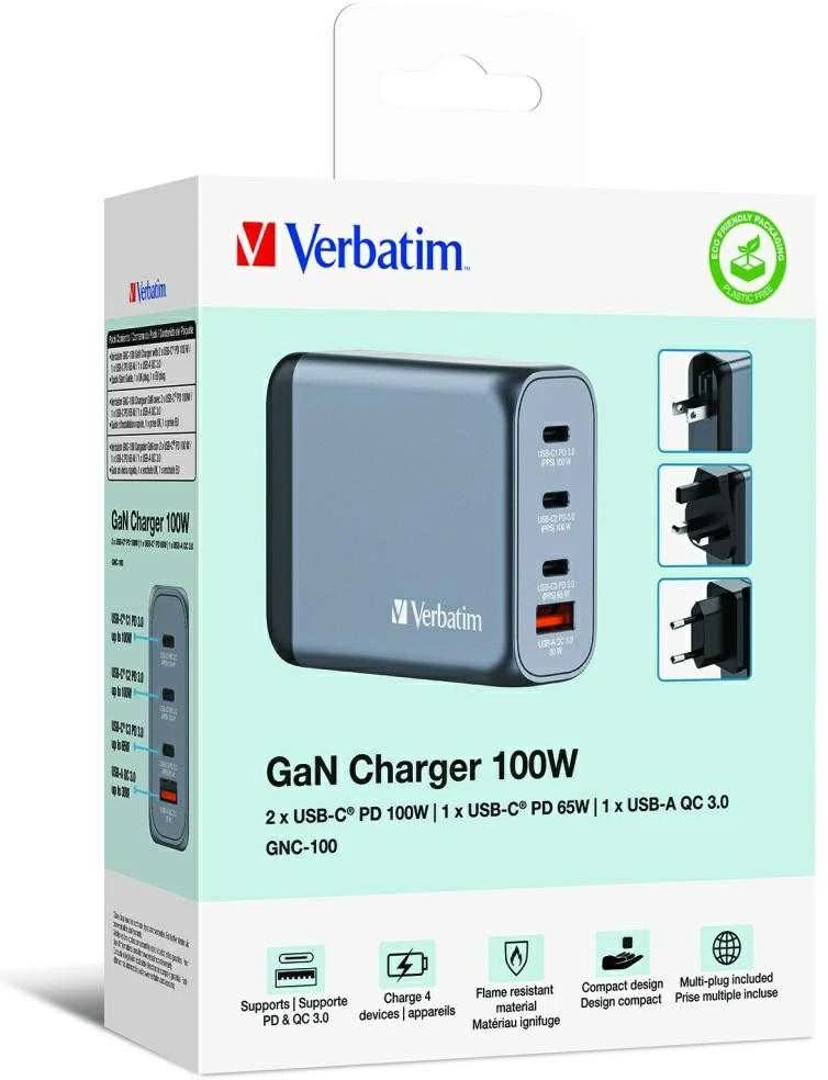 Verbatim GNC-100 Universalus Juoda, Pilka AC Spartusis įkrovimas Vidaus