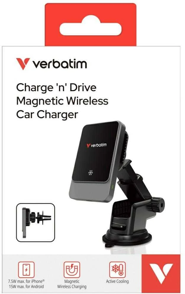 Verbatim įkroviklis automobilinis n Drive 15W RGB CND-03 juodos ir sidabro spalvos 31862