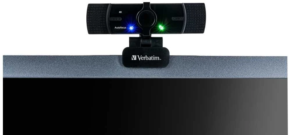Internetinė kamera Verbatim su podwójnym mikrofonem Ultra HD 4K AWC-03 juoda/juodas 49580