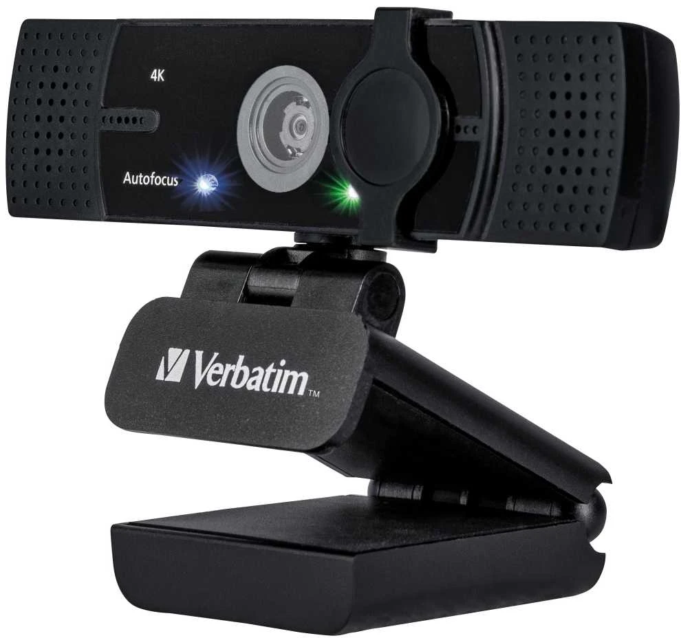 Internetinė kamera Verbatim su podwójnym mikrofonem Ultra HD 4K AWC-03 juoda/juodas 49580