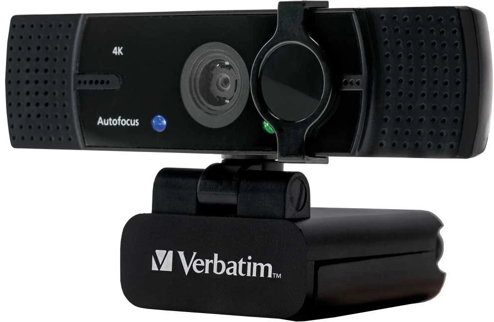Internetinė kamera Verbatim su podwójnym mikrofonem Ultra HD 4K AWC-03 juoda/juodas 49580