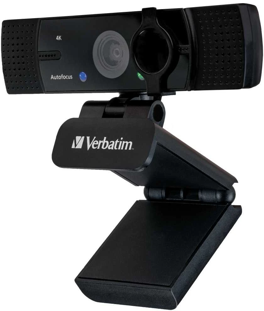 Internetinė kamera Verbatim su podwójnym mikrofonem Ultra HD 4K AWC-03 juoda/juodas 49580