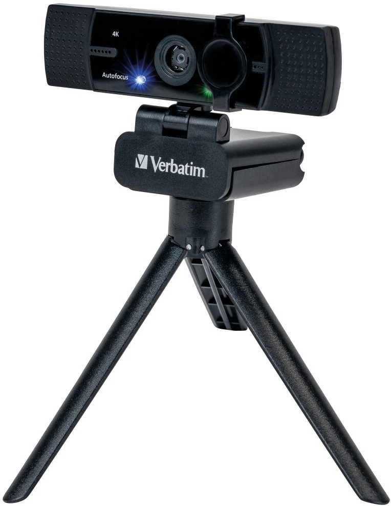 Internetinė kamera Verbatim su podwójnym mikrofonem Ultra HD 4K AWC-03 juoda/juodas 49580