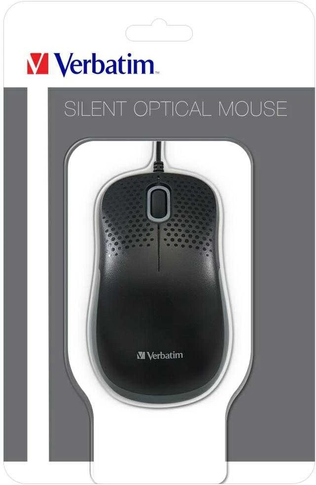 Verbatim Silent Optinė pelė USB-A 1000 dpi juodas 49024