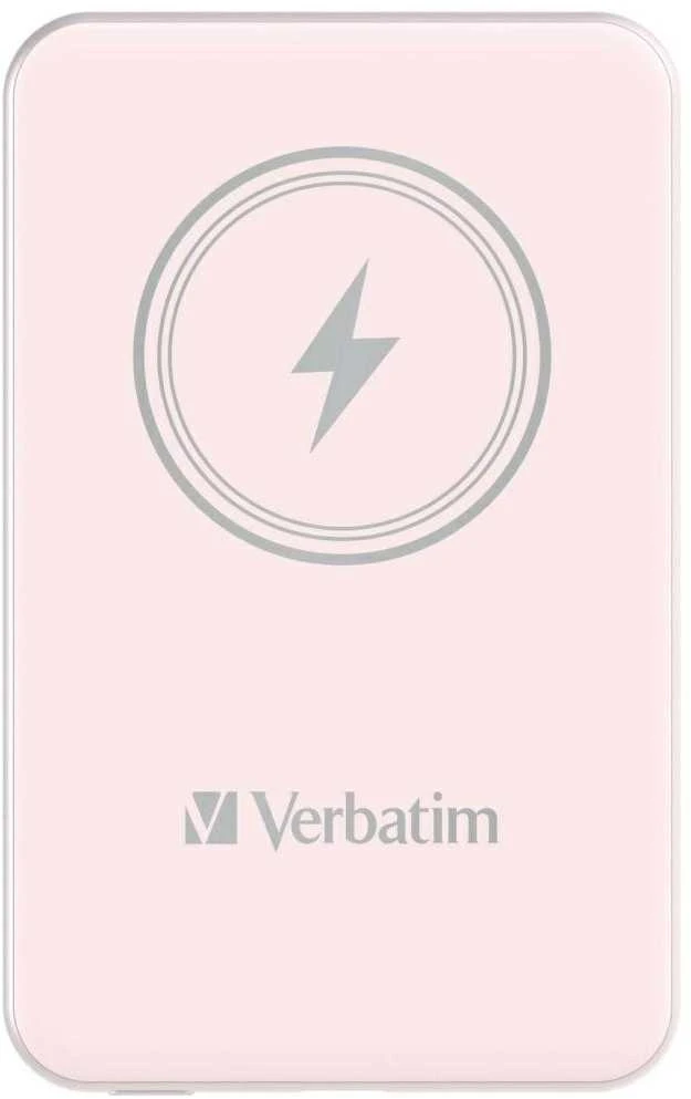 „Verbatim“ belaidis magnetinis išorinis akumuliatorius „n' Go“, 15 W, 5000 mAh, rožinis, 32243
