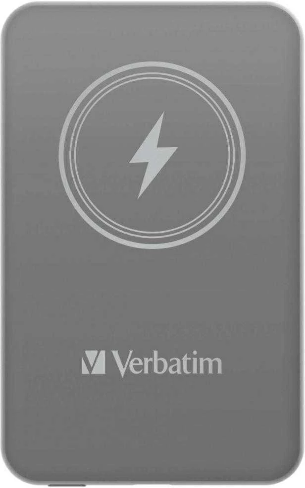 Verbatim Powerbank indukcinis `n` Go 15W 5000mAh belaidis Magnetic pilkos spalvos 32244