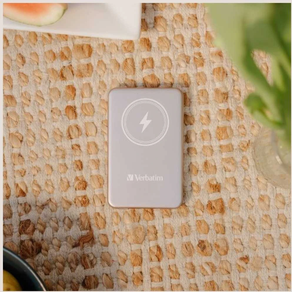 Verbatim Powerbank indukcinis `n` Go 15W 5000mAh belaidis Magnetic pilkos spalvos 32244