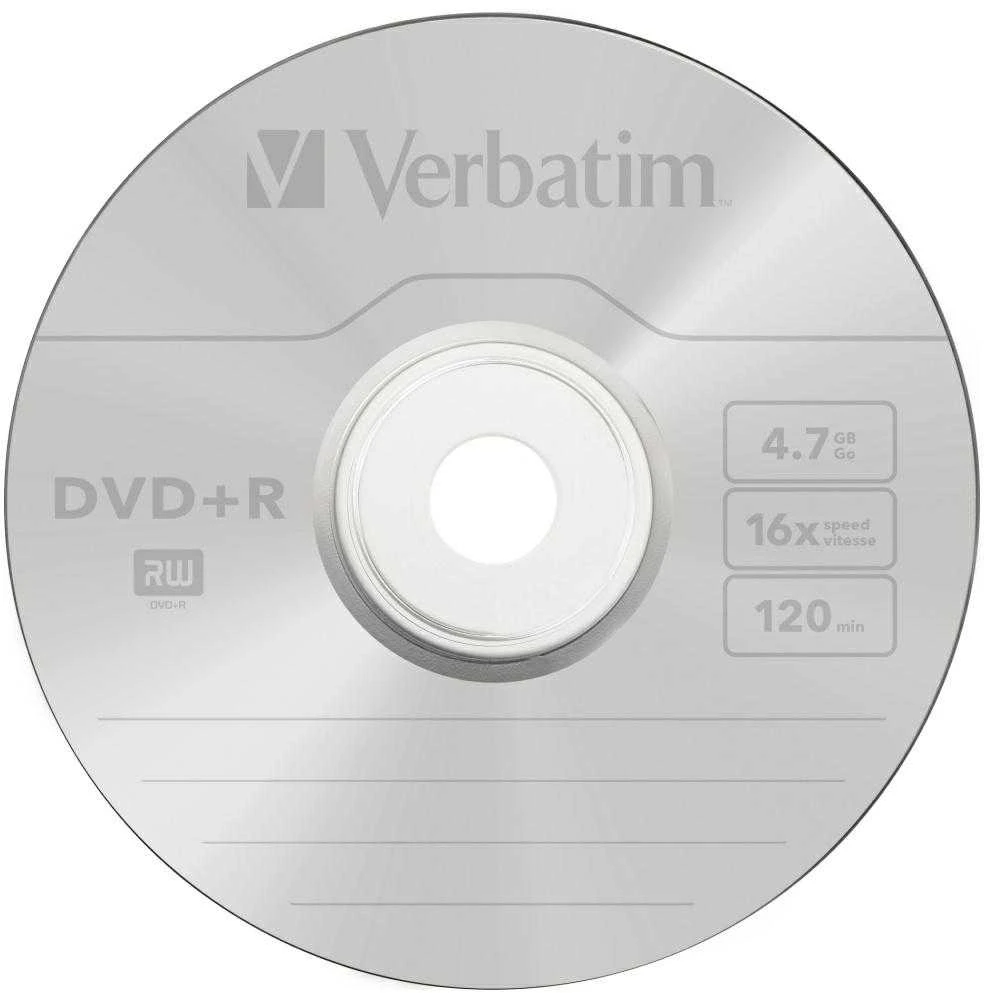 Verbatim DVD+R 4.7GB 16X 10pack AZO Matinis Sidabrinis cake box - 43498