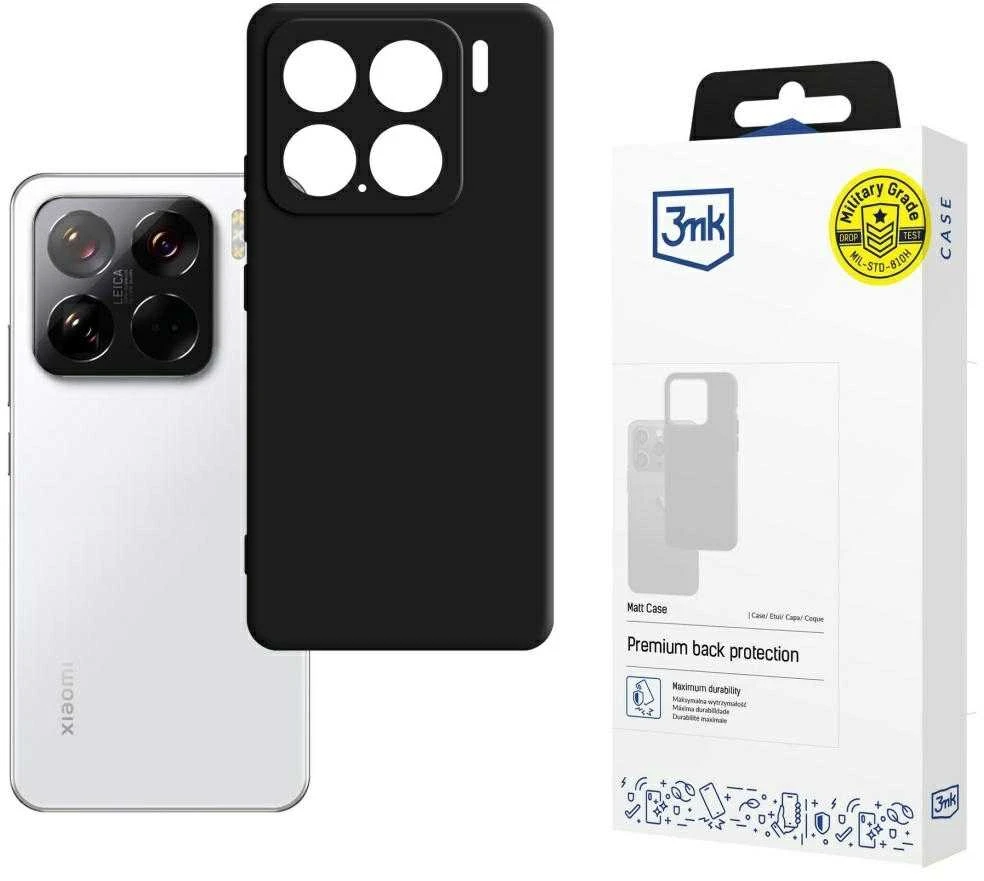 3MK Matt Dėklas Xiaomi 15 juodos spalvos