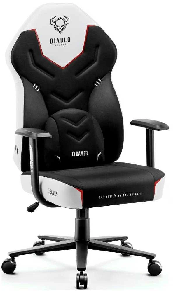 Žaidimų kėdė Diablo X-Gamer, Juodos/Baltos spalvos