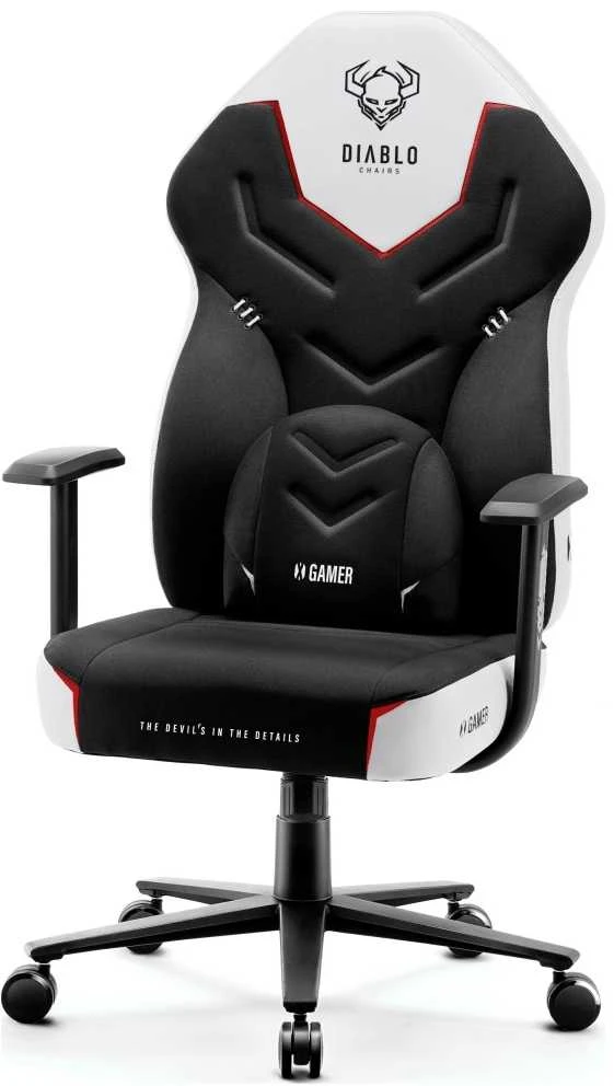Žaidimų kėdė Diablo X-Gamer, Juodos/Baltos spalvos