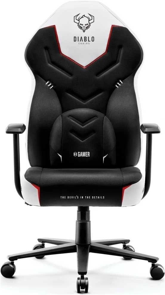 Žaidimų kėdė Diablo X-Gamer, Juodos/Baltos spalvos