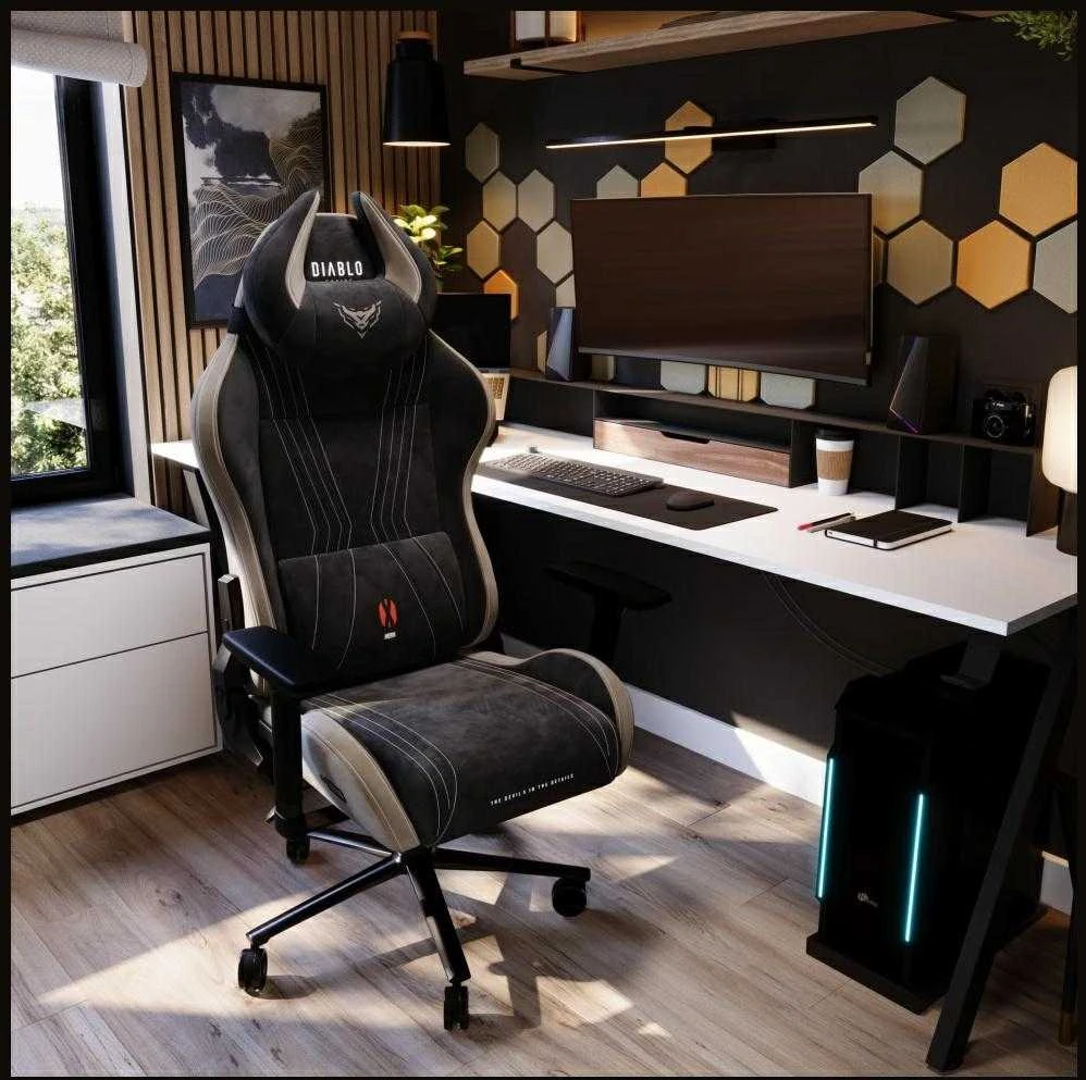 Diablo Chairs Diablo X-Horn 2.0 Normal Size Camel Juodas ergonominė kėdė