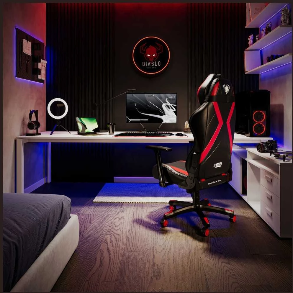 Žaidimų kėdė Diablo X-Horn 2.0 Gaming Chair Normal, Raudonos/Juodos spalvos