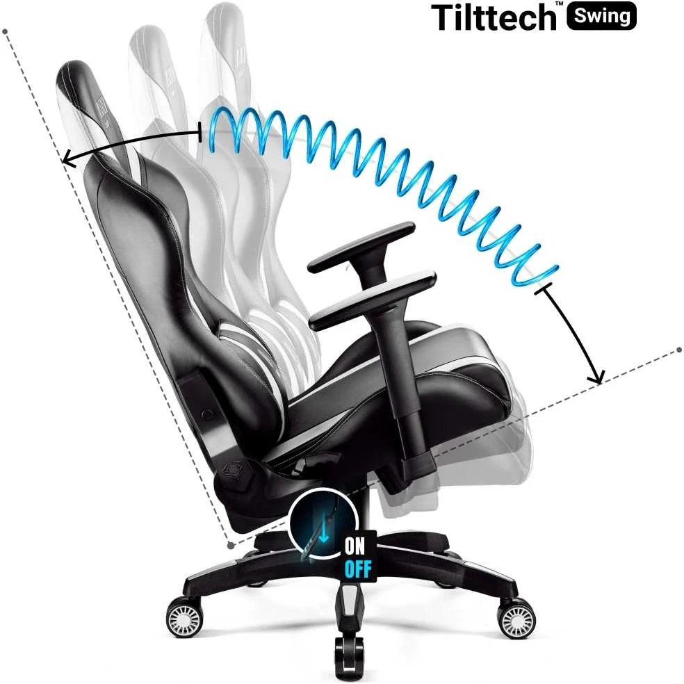 Žaidimų kėdė Diablo X-Horn 2.0 Gaming Chair Normal, Juodos/Baltos