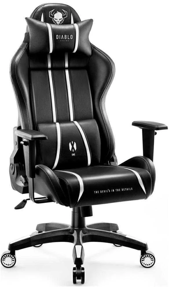 Žaidimų kėdė Diablo X-One 2.0 Gaming Chair Normal, Juodos/ baltos spalvos