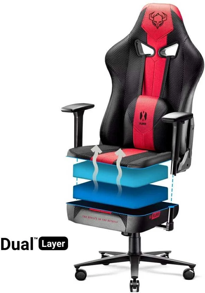 Diablo Chairs Žaidimų kėdė Diablo X-Player 2.0 Gaming Chair King Size, Juoda-raudona