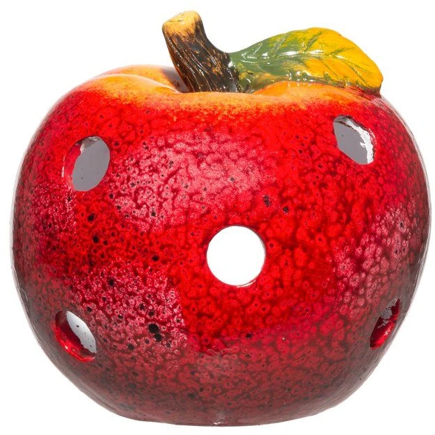 4living žvakidė 15cm, keramikinė, obuolys