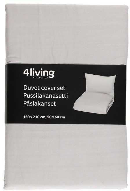 Patalynės komplektas 4Living Duvet Cover Set Ella pilkas 150x210cm, 50x60cm