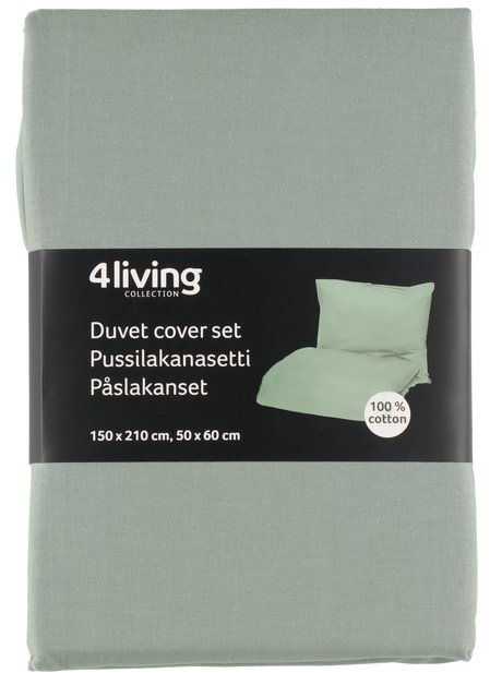 Patalynės komplektas 4Living Antklodės komplektas Ella žalias 150x210cm, 50x60cm