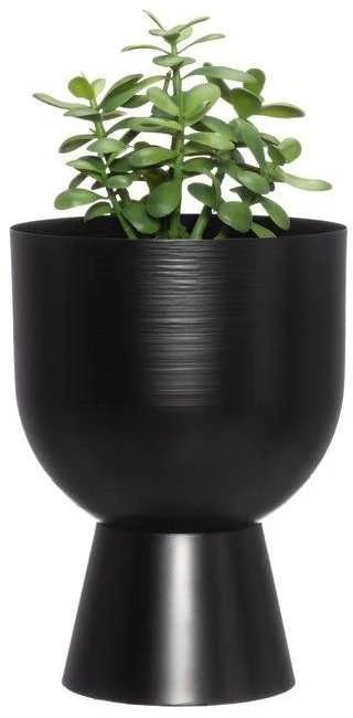 4Living Gėlių vazonas Nala 25,5 cm matinis juodas