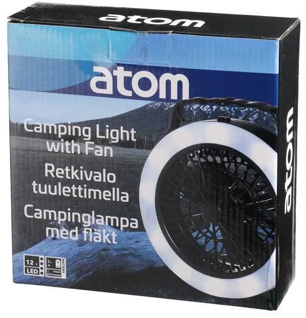 Atom Kempingo šviesa su ventiliatoriumi