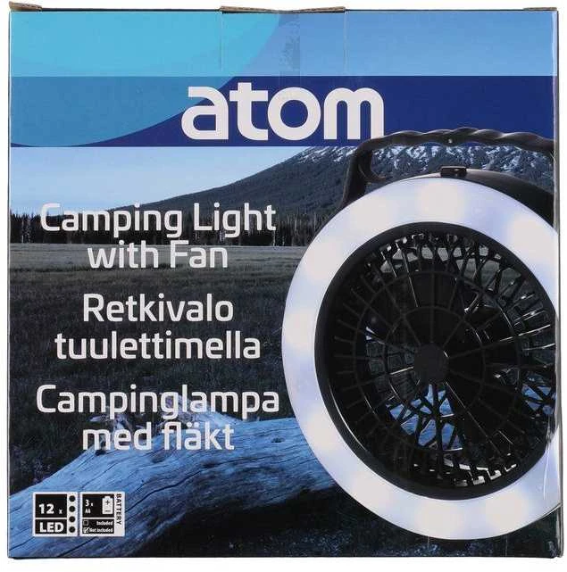 Atom Kempingo šviesa su ventiliatoriumi