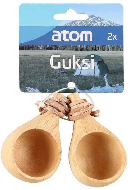 Atom Mediniai kelioniniai puodeliai 2 vnt.