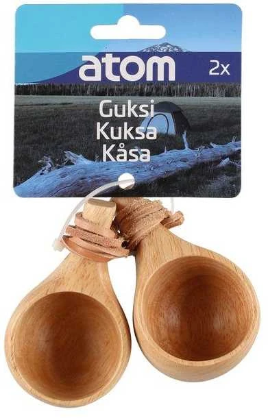 Atom Mediniai kelioniniai puodeliai 2 vnt.