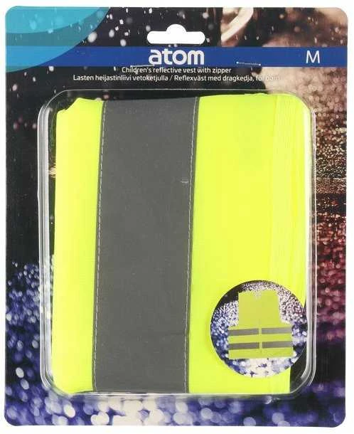 Atom Atspindinti liemenė su užtrauktuku geltona vaikams M