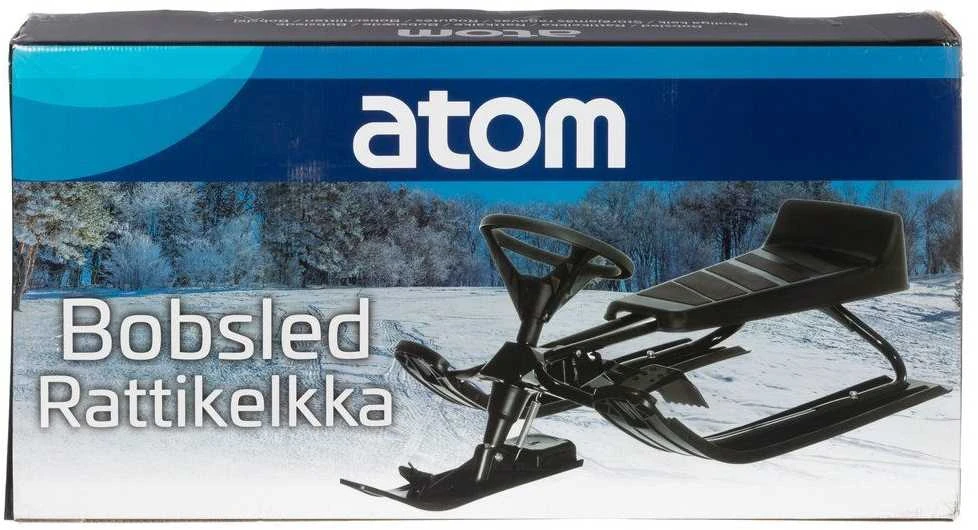 Rogutės su vairu ATOM Juoda Max 75kg