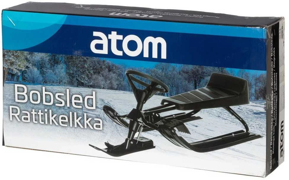 Rogutės su vairu ATOM Juoda Max 75kg