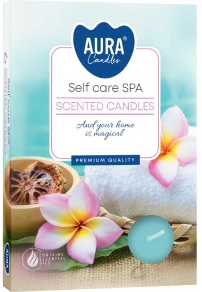 Aura Plauk.žvakutės 6vnt Self care SPA