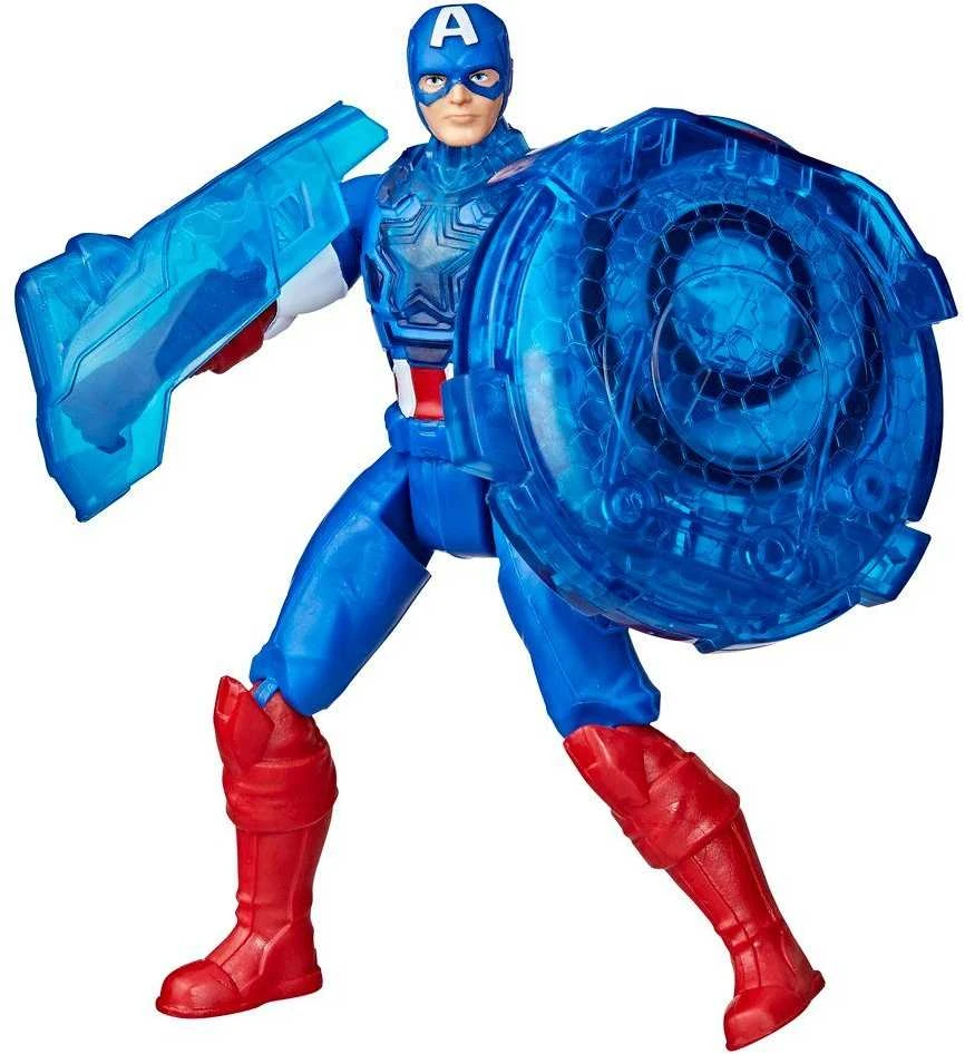 Hasbro AVENGERS Kapitono Amerikos skydus šaudantis motociklas, 10 cm