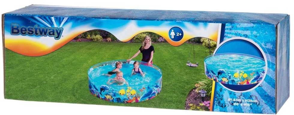 Ramstinis baseinas Bestway Fill N Fun Odyssey 55030, 183x38 cm, mėlynas
