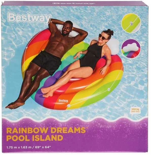 „Bestway 43722“ plaukiojanti vaivorykštės sala