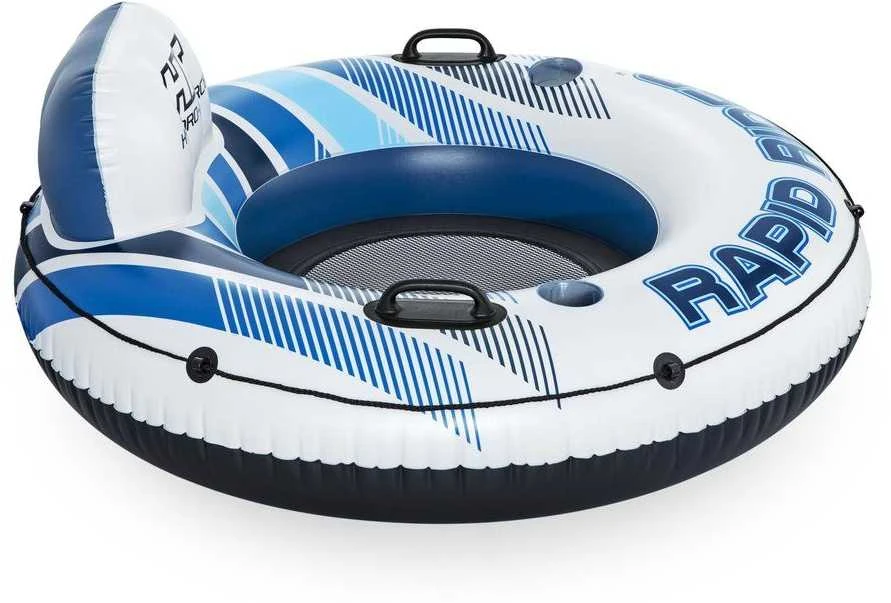 Bestway „Hydro-Force Rapid Rider“ viengubas upės pripučiamas čiuožykla 1,22 m, daugiaspalvis, plūduriuojantis čiuožykla, raštas, berniukams/mergaitėms, 90 kg, EN ISO 25649