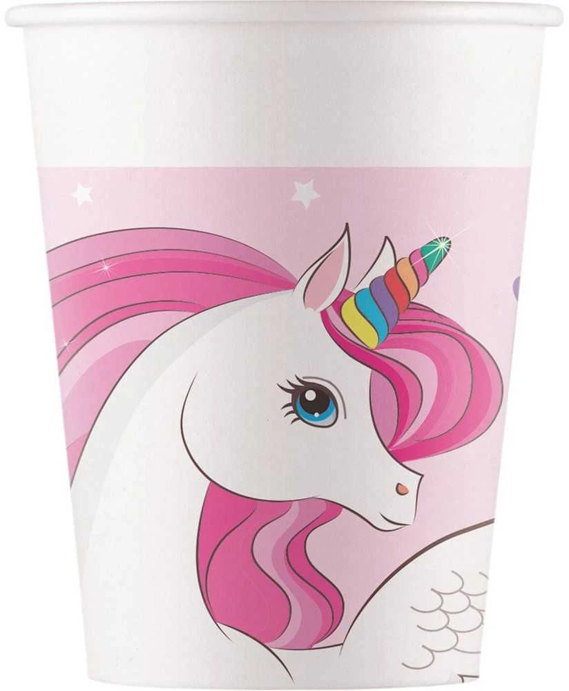 Procos GoDan Unicorn Rainbow Colors Popieriniai puodeliai 200ml 8vnt. Godanas