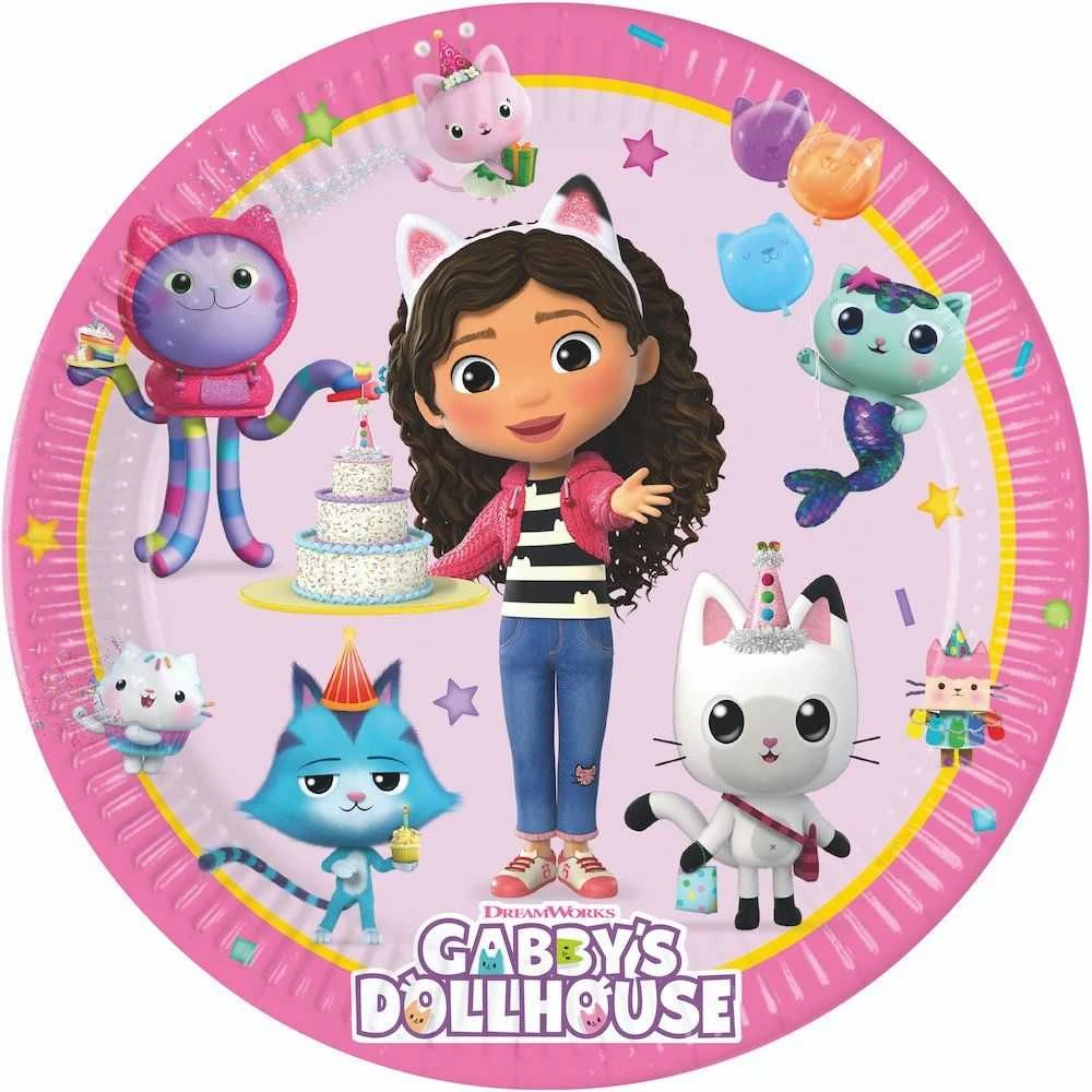 GoDan Gabby's Dollhouse popierinės lėkštutės 23 cm 8 vnt.